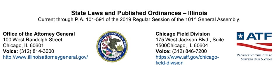 State Laws and Published Ordinances – Illinois 